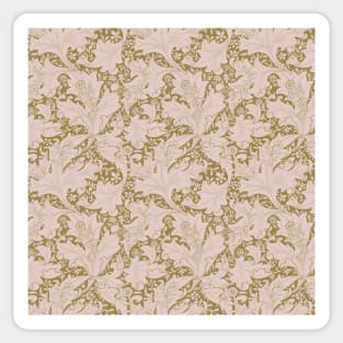 William Morris Wallflower Pattern Tan Sticker